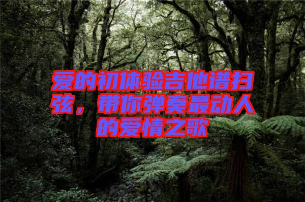 愛(ài)的初體驗(yàn)吉他譜掃弦，帶你彈奏最動(dòng)人的愛(ài)情之歌