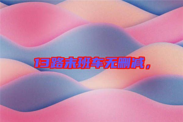 13路末班車(chē)無(wú)刪減，