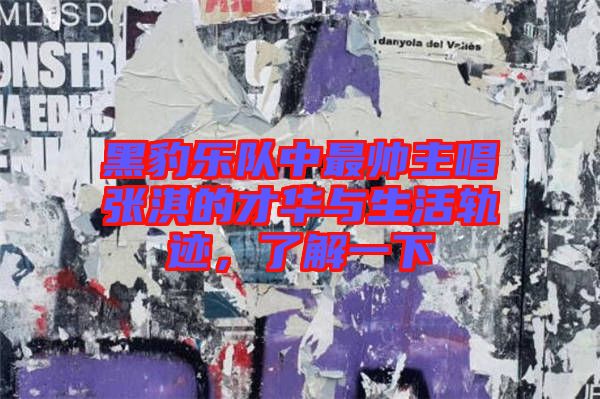 黑豹樂隊中最帥主唱張淇的才華與生活軌跡，了解一下