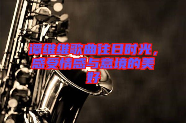 譚維維歌曲往日時(shí)光，感受情感與意境的美好