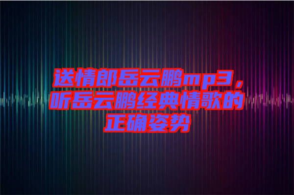 送情郎岳云鵬mp3，聽岳云鵬經(jīng)典情歌的正確姿勢