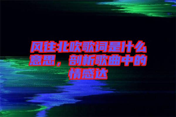 風(fēng)往北吹歌詞是什么意思，剖析歌曲中的情感達(dá)