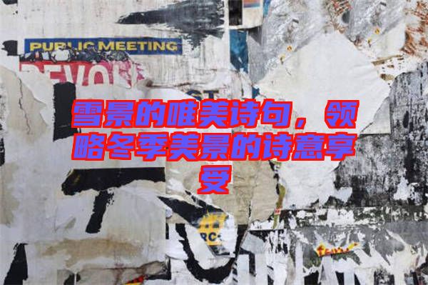 雪景的唯美詩句，領(lǐng)略冬季美景的詩意享受