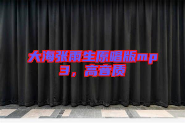 大海張雨生原唱版mp3，高音質(zhì)