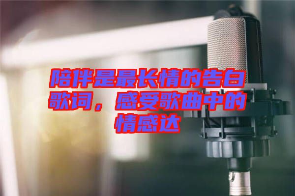 陪伴是最長(zhǎng)情的告白歌詞，感受歌曲中的情感達(dá)